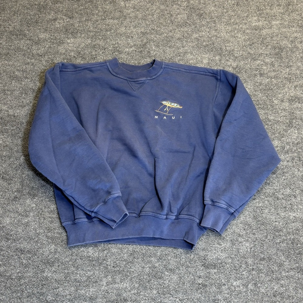 vintage Maui Hawaii embroidered crewneck By Leisure Size Large